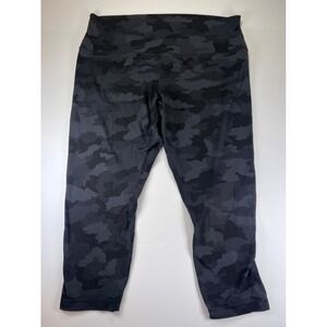 Lululemon Align High-Rise Crop 21 Womens 18 Camo Heritage 365 Deep Coal Multi